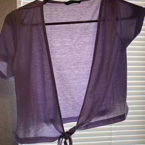 shein crop top with tie in the front